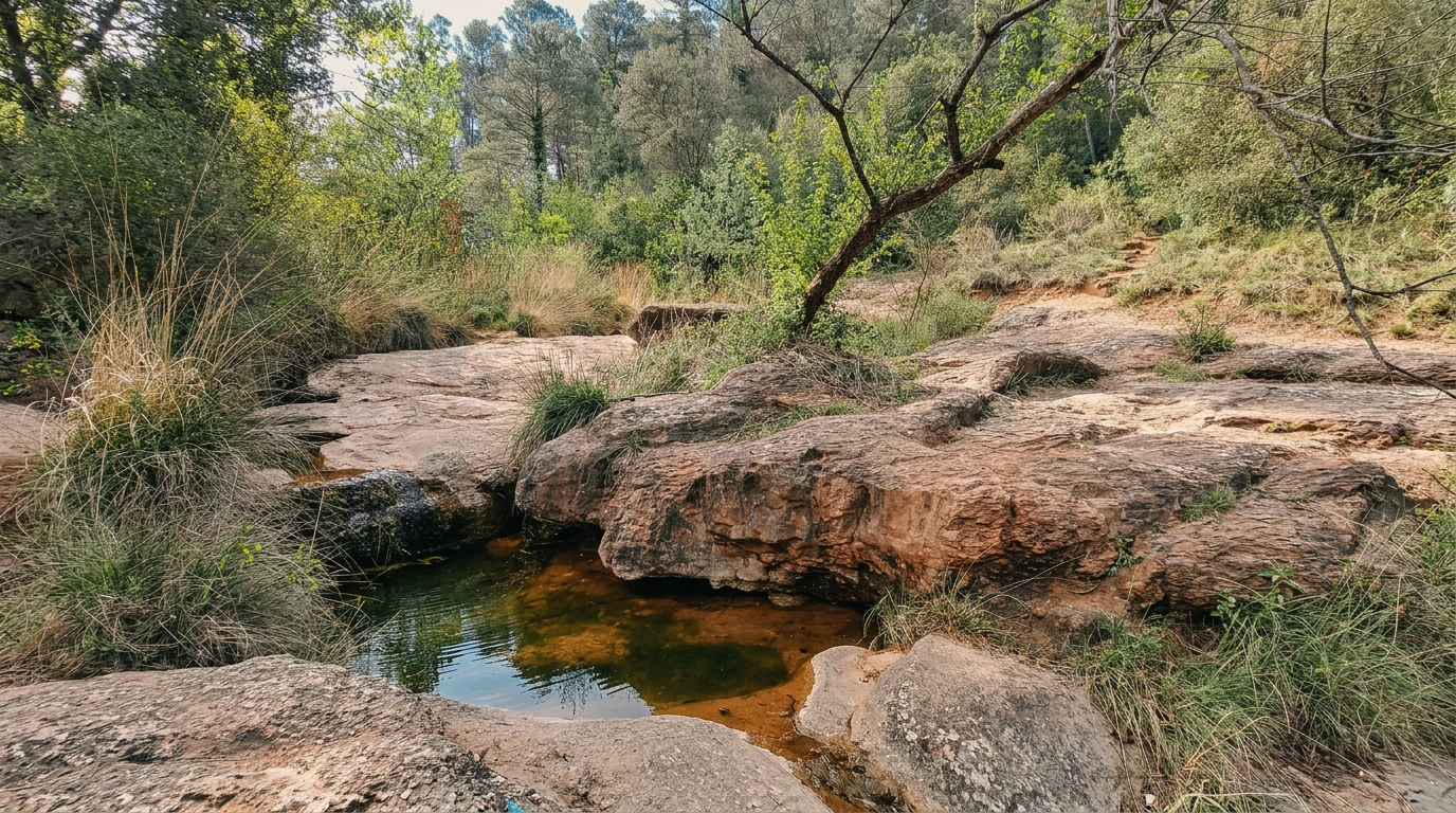 Adventure route along the water paths
