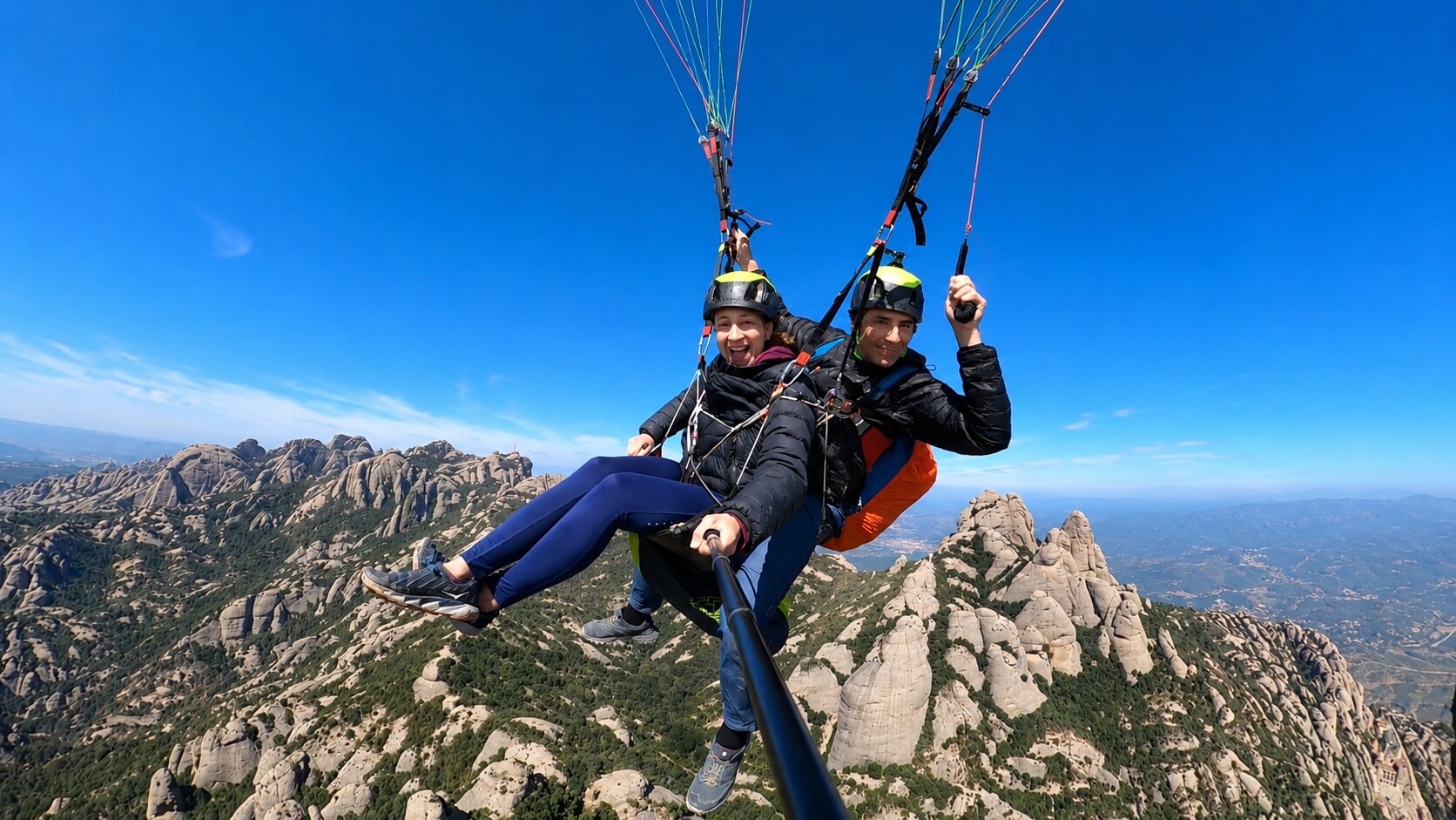 Paragliding over Montserrat